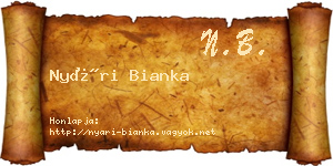 Nyári Bianka névjegykártya