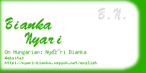 bianka nyari business card
